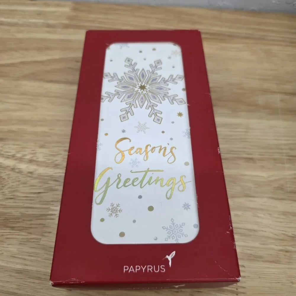 PAPYRUS Christmas Season’s Greeting Holiday Note Cards Box Of 16 & Envelopes NEW